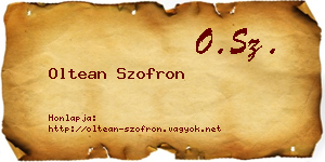 Oltean Szofron névjegykártya